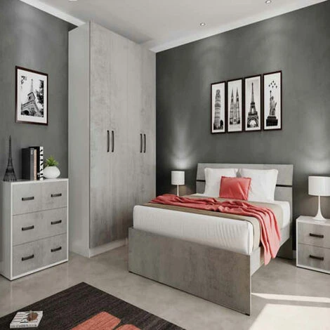 Letto Matrimoniale Due Piazze In Legno Per Camera Da 4 Letto Matrimoniale Due Piazze In Legno Per Camera Da - immagine 2