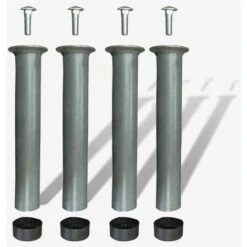 Kit Piedi In Ferro Per Rete A Doghe - Con Tappo Antiscivolo. - 45 Cm.