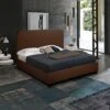 Letto Francese Una Piazza E Mezza In Tessuto Con Rete 120x190 Zurich Colore: Marrone -LettoMania Italia 28006522 1