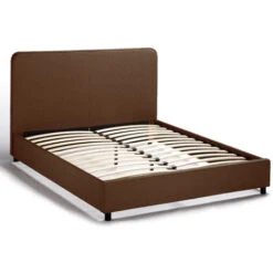 Letto Francese Una Piazza E Mezza In Tessuto Con Rete 120x190 Zurich Colore: Marrone -LettoMania Italia 28006522 4