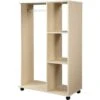 Homcom Mobile Aperto Con Stand Appendiabiti E 3 Ripiani 80 X 40 X 128cm -LettoMania Italia 28945861 1