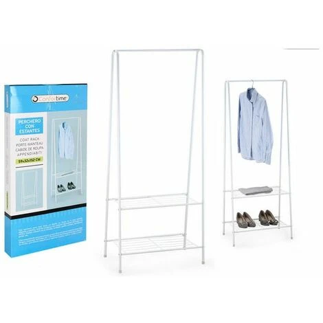 Appendiabiti Con Ripiano Confortime (59 X 32 X 152 Cm) 3 Appendiabiti Con Ripiano Confortime (59 X 32 X 152 Cm)