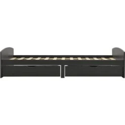 Giroletto Con 2 Cassetti Grigio In Massello Di Pino 90x200 Cm VidaXL -LettoMania Italia 30336322 4