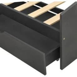 Giroletto Con 2 Cassetti Grigio In Massello Di Pino 90x200 Cm VidaXL -LettoMania Italia 30336322 5