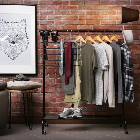 Relaxdays Grucce Per Pantaloni Salvaspazio, Set 3 Appendiabiti Multiplo Imbottito, Metallo, 44,5x37x2,7 Cm Argento/nero 7 Relaxdays Grucce Per Pantaloni Salvaspazio, Set 3 Appendiabiti Multiplo Imbottito, Metallo, 44,5x37x2,7 Cm Argento/nero - immagine 5