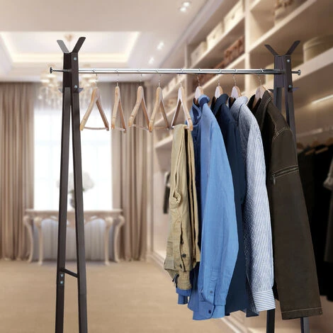 Relaxdays Set 48 Grucce Appendiabiti, In Legno, Stanga Portapantaloni, Gancio Girevole 360°, Forma Antiscivolo, Marrone 4 Relaxdays Set 48 Grucce Appendiabiti, In Legno, Stanga Portapantaloni, Gancio Girevole 360°, Forma Antiscivolo, Marrone - immagine 2