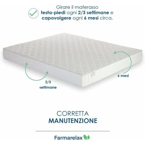 Farmarelax - Materasso In Eliocell Firm - H20 Cm - Ortopedico E Anatomico - Spedito Sottovuoto - Singolo 80x160 5 Farmarelax - Materasso In Eliocell Firm - H20 Cm - Ortopedico E Anatomico - Spedito Sottovuoto - Singolo 80x160 - immagine 3