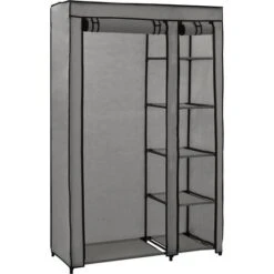 Nova Set Armadio Guardaroba 2 Pz In Tessuto Pieghevole Armadio Salvaspazio Con Scomparti Vari Colori Colore : Grigio 11 Nova Set Armadio Guardaroba 2 Pz In Tessuto Pieghevole Armadio Salvaspazio Con Scomparti Vari Colori Colore : Grigio -LettoMania Italia 32054368 5