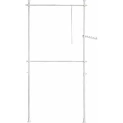 SoBuy Cabina Armadio Guardaroba Componibile Appendiabiti Bianco FRG109