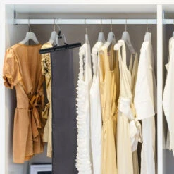 Relaxdays Set 10 Grucce Per Pantaloni E Gonne, Ganci Girevoli A 360°, Morsetti Gommati, Stampelle, 26 Cm, Metallo, Nero -LettoMania Italia 33759454 3