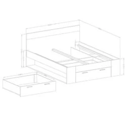 Letto Matrimoniale LISBONA Gihome ® Rovere Scuro Nero Cassettone Camera Design 11 Letto Matrimoniale LISBONA Gihome ® Rovere Scuro Nero Cassettone Camera Design -LettoMania Italia 36002182 5