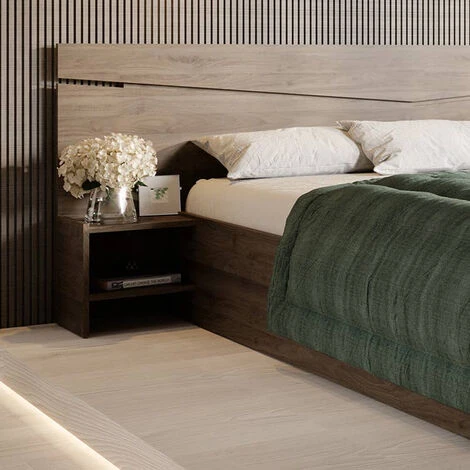 Letto Matrimoniale Contenitore CAMILLA 160x200 Visone Comodini Moderna Design 4 Letto Matrimoniale Contenitore CAMILLA 160x200 Visone Comodini Moderna Design - immagine 2