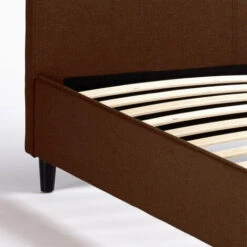 Letto Francese 1 Piazza E Mezza In Tessuto Con Rete Testiera 120x190 Lausanne Colore: Marrone 10 Letto Francese 1 Piazza E Mezza In Tessuto Con Rete Testiera 120x190 Lausanne Colore: Marrone -LettoMania Italia 36139471 4