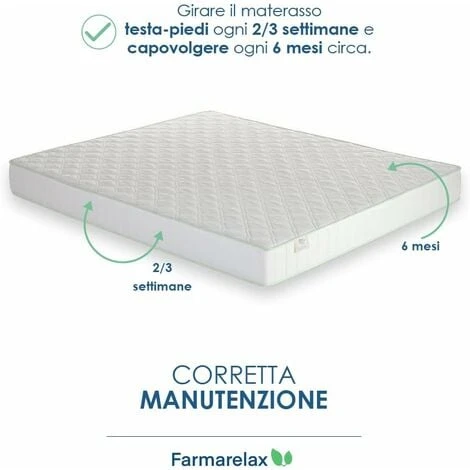 Farmarelax - Materasso - Waterfoam - DISPOSITIVO MEDICO - Anatomico E Ipoallergenico - Ortopedico - 100% Made In Italy - Altezza 18 Cm - Singolo 80x190 5 Farmarelax - Materasso - Waterfoam - DISPOSITIVO MEDICO - Anatomico E Ipoallergenico - Ortopedico - 100% Made In Italy - Altezza 18 Cm - Singolo 80x190 - immagine 3