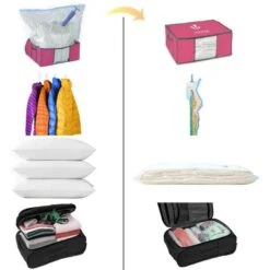 VOUNOT Sacchetti Sottovuoto Per Vestiti Salvaspazio Riutilizzabili, Con Pompa, Set Di 21 -LettoMania Italia 37571276 5