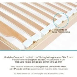 Qualydorm Rete Letto In Legno 165x200 H 52 Cm Matrimoniale King 26 Doghe Basculanti In Faggio 100% 7 Qualydorm Rete Letto In Legno 165x200 H 52 Cm Matrimoniale King 26 Doghe Basculanti In Faggio 100% -LettoMania Italia 38432865 2