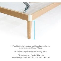 Qualydorm Rete Letto In Legno 80x190 H 52 Cm Singola Con 26 Doghe Faggio Oscillanti Alzata Manuale 9 Qualydorm Rete Letto In Legno 80x190 H 52 Cm Singola Con 26 Doghe Faggio Oscillanti Alzata Manuale -LettoMania Italia 38433007 4