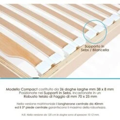 Qualydorm Rete Letto In Legno 160x200 H 52 Cm Singola Con 26 Doghe Faggio Oscillanti Alzata Manuale 7 Qualydorm Rete Letto In Legno 160x200 H 52 Cm Singola Con 26 Doghe Faggio Oscillanti Alzata Manuale -LettoMania Italia 38433584 2