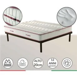 Materasso DETRAIBILE Come DISPOSITIVO MEDICO Alto 20 Cm Ortopedico Anatomico AirPur® E Memory Foam MEMORY NATURE 80x190 Cm Singolo Standard 9 Materasso DETRAIBILE Come DISPOSITIVO MEDICO Alto 20 Cm Ortopedico Anatomico AirPur® E Memory Foam MEMORY NATURE 80x190 Cm Singolo Standard -LettoMania Italia 39318181 3