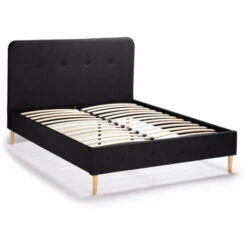 Letto Francese 1 Piazza E Mezza Nordico Tessuto E Legno 120x190 Friborg Colore: Nero 10 Letto Francese 1 Piazza E Mezza Nordico Tessuto E Legno 120x190 Friborg Colore: Nero -LettoMania Italia 39895088 4