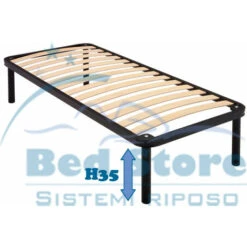 RETE ORTOPEDICA SINGOLA A 13 DOGHE STRETTE IN LEGNO 80X190 CON 4 PIEDI IN FERRO 7 RETE ORTOPEDICA SINGOLA A 13 DOGHE STRETTE IN LEGNO 80X190 CON 4 PIEDI IN FERRO -LettoMania Italia 42153909 2