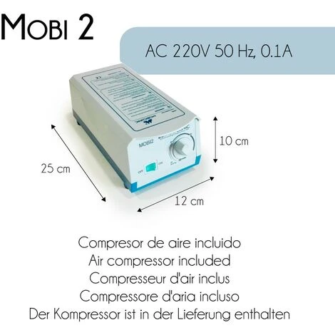 Materasso Antidecubito Ad Aria , Compressore , Nylon E PVC , 200x 86x 9.5 Cm , 20 Celle , Blu , Mobi 2 , Mobiclinic 5 Materasso Antidecubito Ad Aria , Compressore , Nylon E PVC , 200x 86x 9.5 Cm , 20 Celle , Blu , Mobi 2 , Mobiclinic - immagine 3