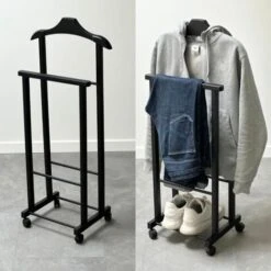 Ambrogio Indossatore Doppio In Legno Di Faggio - TOMAINO - Tortora -LettoMania Italia 45666405 4