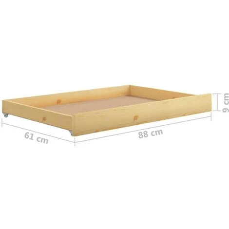Cassetti Per Divano Letto 2 Pz In Legno Massello Di Pino VidaXL 5 Cassetti Per Divano Letto 2 Pz In Legno Massello Di Pino VidaXL - immagine 3