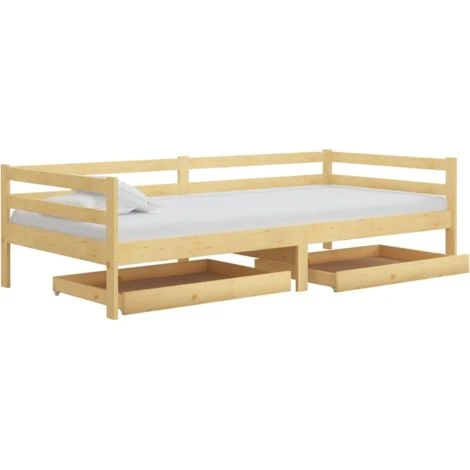 Cassetti Per Divano Letto 2 Pz In Legno Massello Di Pino VidaXL 6 Cassetti Per Divano Letto 2 Pz In Legno Massello Di Pino VidaXL - immagine 4