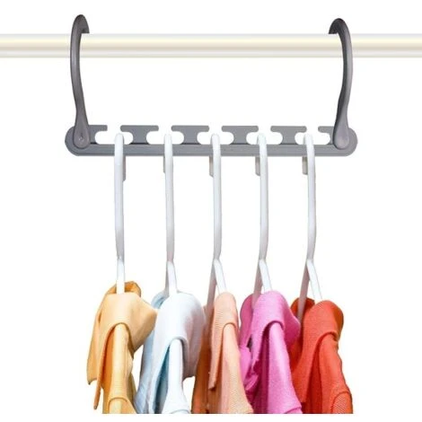 Trade Shop - Organizer Salvaspazio 10 Porta Stampelle Grucce Per Armadio Wonder Hanger Max 5 Trade Shop - Organizer Salvaspazio 10 Porta Stampelle Grucce Per Armadio Wonder Hanger Max - immagine 3