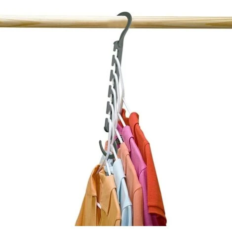 Trade Shop - Organizer Salvaspazio 10 Porta Stampelle Grucce Per Armadio Wonder Hanger Max 6 Trade Shop - Organizer Salvaspazio 10 Porta Stampelle Grucce Per Armadio Wonder Hanger Max - immagine 4