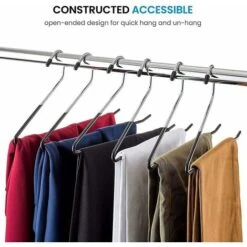 Kueatily Appendini Per Pantaloni Aperti, Appendini Antiscivolo Appendini Per Jeans Antiruggine, Organizer Per Pantaloni Facili Da Scivolare(Nero) -LettoMania Italia 47436940 3