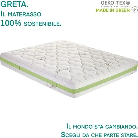 Farmarelax - Primo Materasso Green In Italia - H23 Cm - Memory Foam - Rivestimenti In Lino - Sfoderabile - Piazza E Mezzo 120x190 4 Farmarelax - Primo Materasso Green In Italia - H23 Cm - Memory Foam - Rivestimenti In Lino - Sfoderabile - Piazza E Mezzo 120x190 - immagine 2