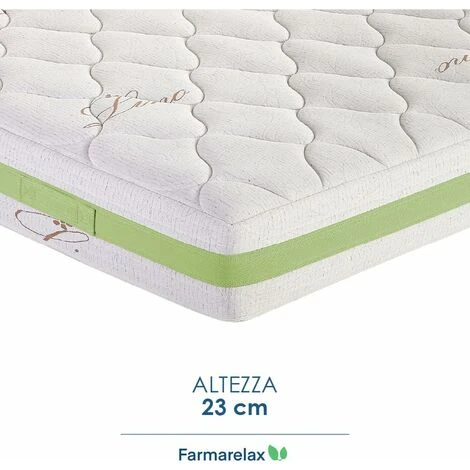 Farmarelax - Primo Materasso Green In Italia - H23 Cm - Memory Foam - Rivestimenti In Lino - Sfoderabile - Singolo 80x190 6 Farmarelax - Primo Materasso Green In Italia - H23 Cm - Memory Foam - Rivestimenti In Lino - Sfoderabile - Singolo 80x190 - immagine 4