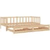 Dormeuse Estraibile 2x(90x200) Cm In Legno Massello Di Pino VidaXL -LettoMania Italia 48458461 1