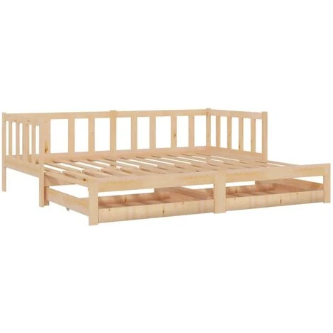 Dormeuse Estraibile 2x(90x200) Cm In Legno Massello Di Pino VidaXL 3 Dormeuse Estraibile 2x(90x200) Cm In Legno Massello Di Pino VidaXL