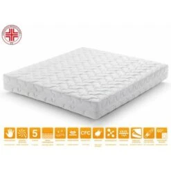 Marcapiuma - Materasso Singolo Memory 75x190 Alto 22 Cm RAINBOW PLUS Supporto H3 Rigido 5 Zone Ortopedico Rivestimento SILVER Sfoderabile Antiacaro Antibatterico Made In Italy -LettoMania Italia 50000793 5
