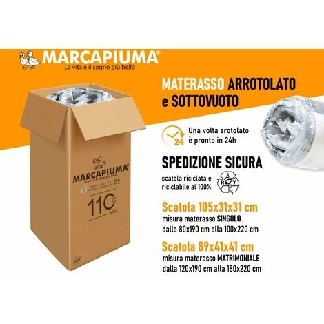 Marcapiuma - Materasso Singolo Watefoam 80x190 Alto 17 Cm YOU&ME Supporto H3 Medio/Rigido 7 Zone Ortopedico Rivestimento FRESH Sfoderabile Antiacaro Antibatterico Made In Italy 6 Marcapiuma - Materasso Singolo Watefoam 80x190 Alto 17 Cm YOU&ME Supporto H3 Medio/Rigido 7 Zone Ortopedico Rivestimento FRESH Sfoderabile Antiacaro Antibatterico Made In Italy - immagine 4