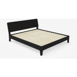 Letto Matrimoniale Design Moderno In Legno 160x190cm Doghe Testata Linz Colore: Nero 9 Letto Matrimoniale Design Moderno In Legno 160x190cm Doghe Testata Linz Colore: Nero -LettoMania Italia 50900357 3