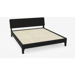 Letto Matrimoniale Design Moderno In Legno 160x190cm Doghe Testata Linz Colore: Nero 10 Letto Matrimoniale Design Moderno In Legno 160x190cm Doghe Testata Linz Colore: Nero -LettoMania Italia 50900357 4