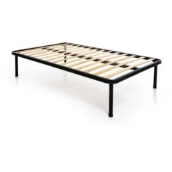 RETE A DOGHE PER LETTO 120X200 CM PIAZZA E MEZZO CON BARRA CENTRALE DI RINFORZO PIEDI 35 CM