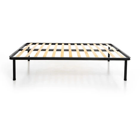 RETE A DOGHE PER LETTO 120X200 CM PIAZZA E MEZZO CON BARRA CENTRALE DI RINFORZO PIEDI 35 CM 4 RETE A DOGHE PER LETTO 120X200 CM PIAZZA E MEZZO CON BARRA CENTRALE DI RINFORZO PIEDI 35 CM - immagine 2