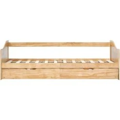 Divano Letto A Scomparsa In Legno Di Pino 90x200 Cm -LettoMania Italia 51080106 4