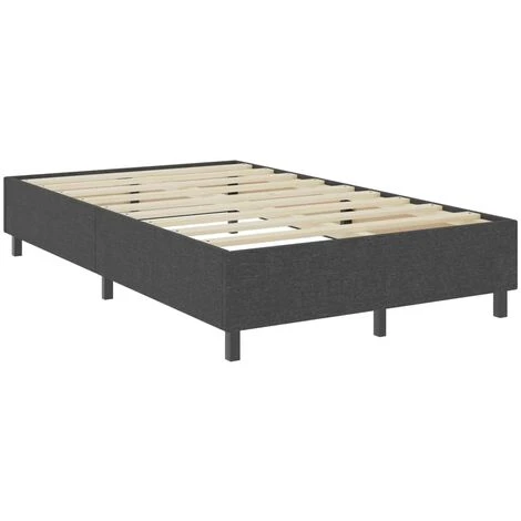 Letto A Molle Grigio Scuro In Tessuto 120x200 Cm 5 Letto A Molle Grigio Scuro In Tessuto 120x200 Cm - immagine 3