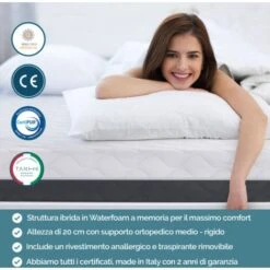 Materasso Memory 100% Made In Italy Ortopedico Medio Rigido Sistema Di Alleviamento Dei Punti Di Pressione Anallergico, Antibatterico E Antiacaro Alta Traspirabilità Singolo (80 X 190) 9 Materasso Memory 100% Made In Italy Ortopedico Medio Rigido Sistema Di Alleviamento Dei Punti Di Pressione Anallergico, Antibatterico E Antiacaro Alta Traspirabilità Singolo (80 X 190) -LettoMania Italia 51232346 3