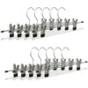 Relaxdays Appendini Per Pantaloni, Gonne, Metallo Set Da 10 Grucce Con Clip Regolabili HxLxP: 9x35,5x2,5 Cm Argento/nero 2 Relaxdays Appendini Per Pantaloni, Gonne, Metallo Set Da 10 Grucce Con Clip Regolabili HxLxP: 9x35,5x2,5 Cm Argento/nero -LettoMania Italia 51970422 1
