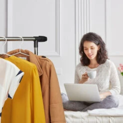 Relaxdays Set Da 12 Grucce, Per Giacche Abiti E Completi, Asta Per Pantaloni, Spalle Larghe, In Metallo & Legno, Nere -LettoMania Italia 51975713 5