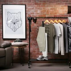 Relaxdays Gruccia Multipla, 4 Stampelle Appendiabiti Con Asta Per Pantaloni, Appendino Legno E Metallo Salvaspazio, Nera -LettoMania Italia 51978048 2