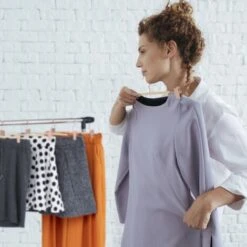 Relaxdays Set Da 10 Grucce Per Pantaloni, Gonne Etc., 2 Clip Per Gruccia, Legno E Metallo, 11,5x30,5x3 Cm, Rosa/Naturale -LettoMania Italia 51981903 3