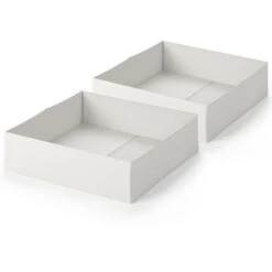Scatola Pieghevole Di Cassetto Bianco Set Di 2 Vicco